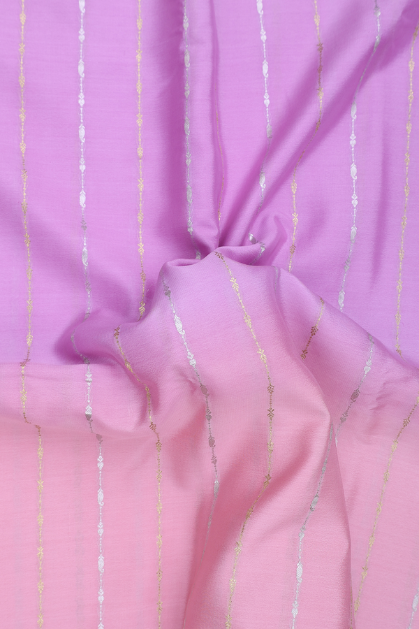 Mysore Silk Saree In Multicolor With Stripes Design