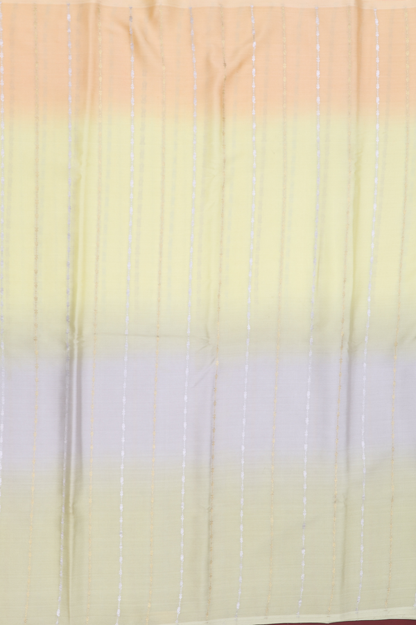 Mysore Silk Saree In Multicolor With Stripes Design