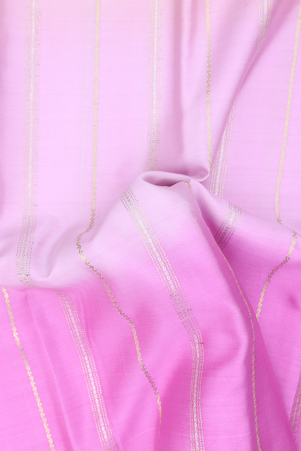 Mysore Silk Saree In Multicolor With Stripes Design