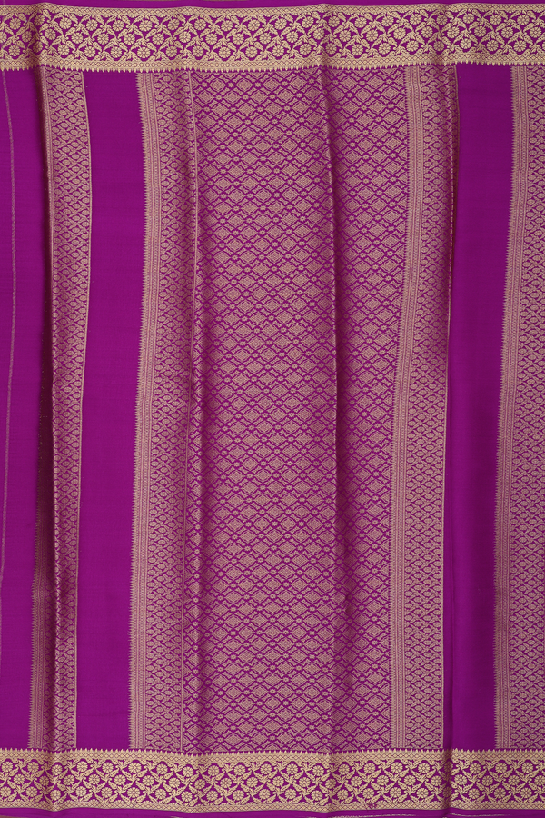 Mysore Silk Saree In Purple With Brocade Design