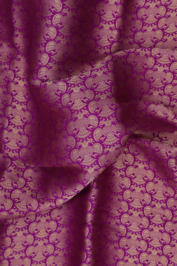 Mysore Silk Saree In Purple With Brocade Design