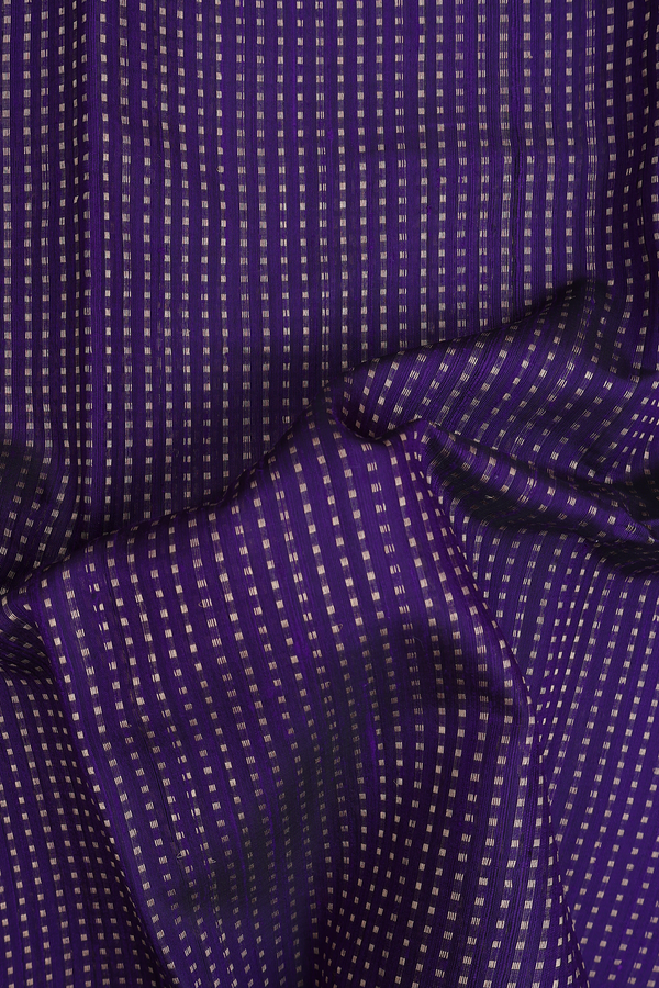Jute Saree In Royal Purple With Stripes Design