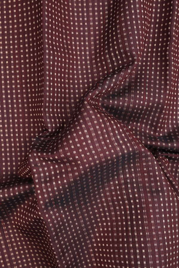 Jute Saree In Brown With Stripes Design