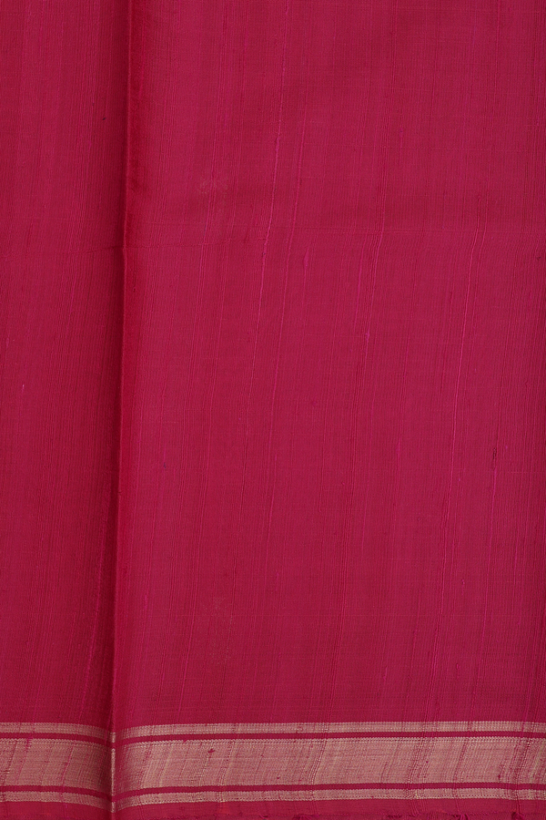 Jute Saree In Hibiscus Red With Floral Buttas
