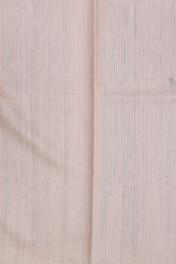 Jute Saree In Light Brown With Temple Design