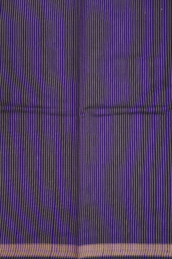 Jute Saree In Royal Purple With Temple Buttas