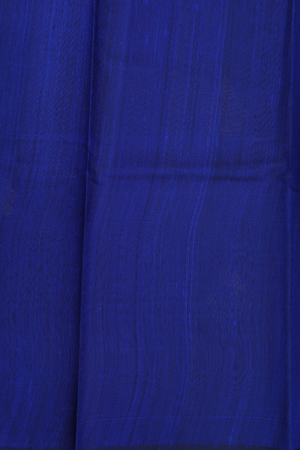 Soft Silk Saree In Royal Blue With Floral Motifs