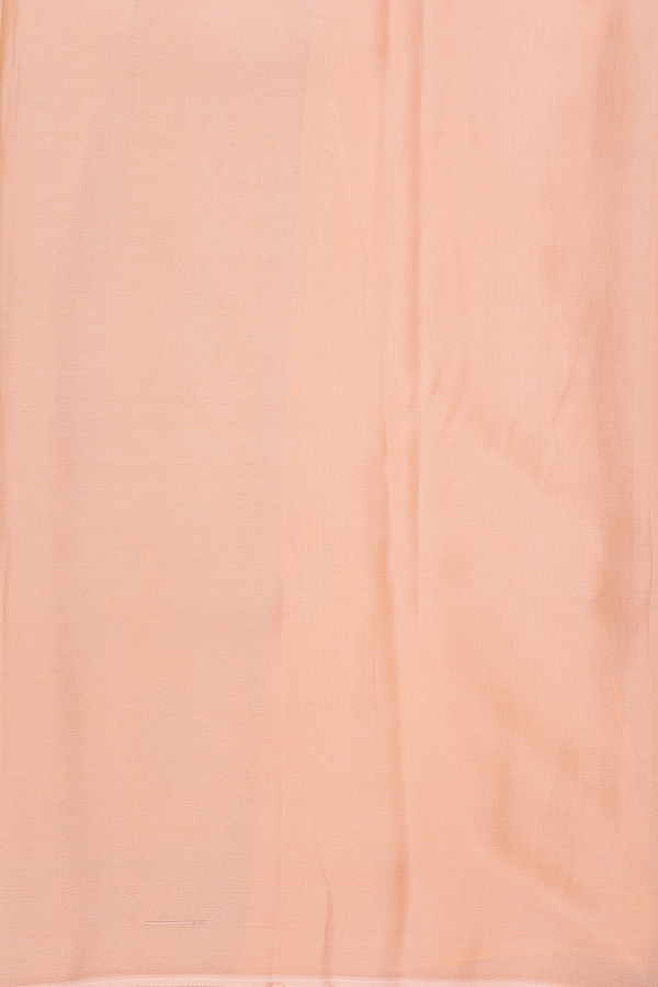 Mysore Silk Saree In Blush Orange With Brocade Design