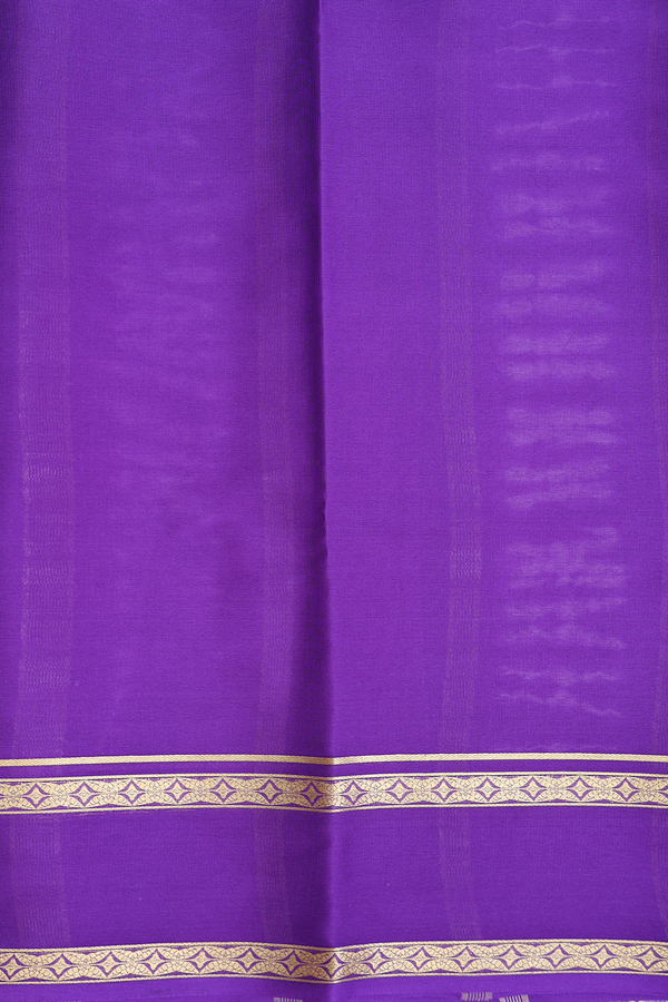 Mysore Silk Saree In Violet With Zari Border