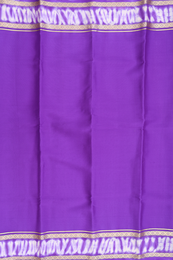 Mysore Silk Saree In Violet With Zari Border