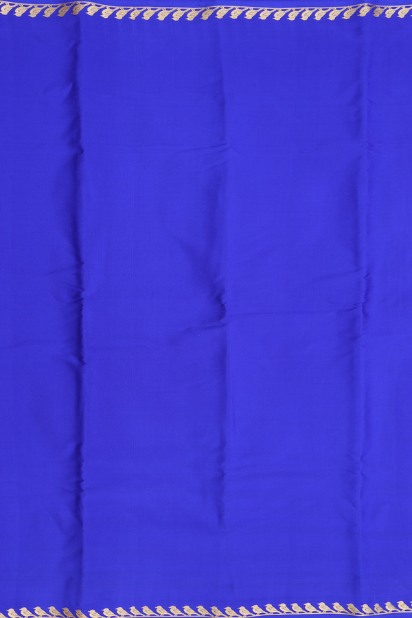 Mysore Silk Saree In Royal Blue With Zari Border