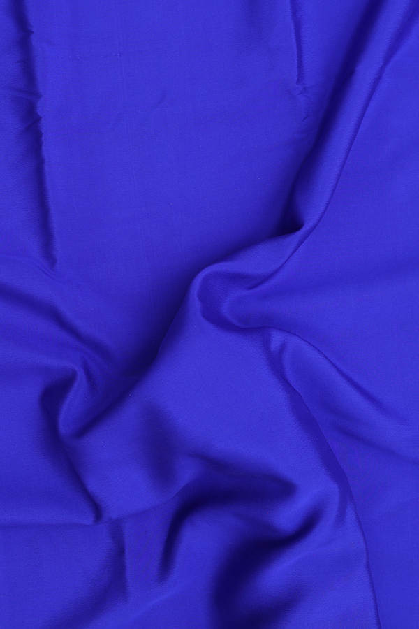 Mysore Silk Saree In Royal Blue With Zari Border