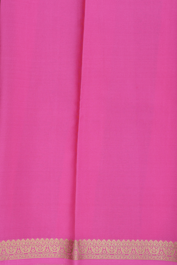 Mysore Silk Saree In Lotus Pink With Checks Design