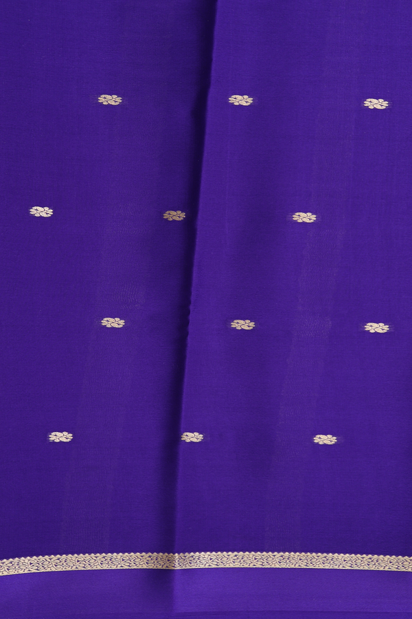 Mysore Silk Saree In Light Purple With Zari Buttas