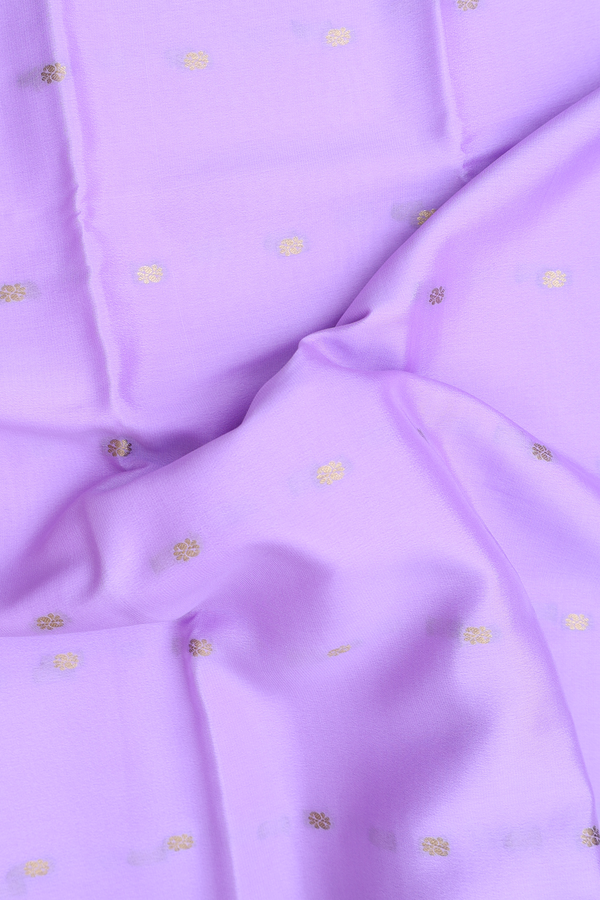 Mysore Silk Saree In Light Purple With Zari Buttas