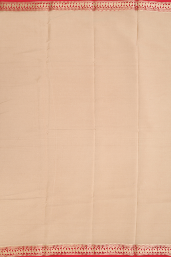 Mysore Silk Saree In Khaki With Contrast Border
