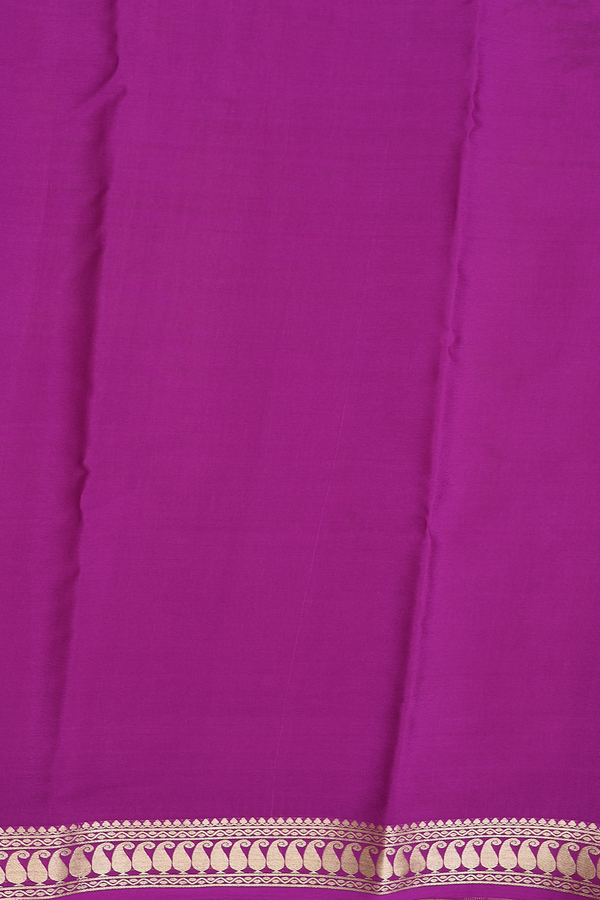 Mysore Silk Saree In Dusty Lavender With Contrast Border