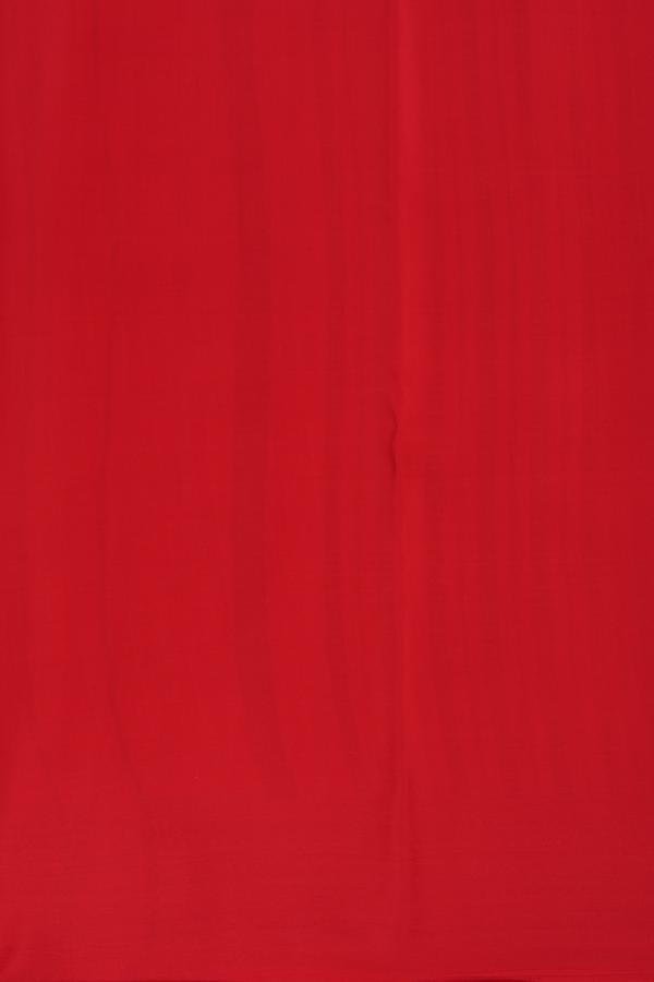 Mysore Silk Saree In Scarlet Red With Checks Design