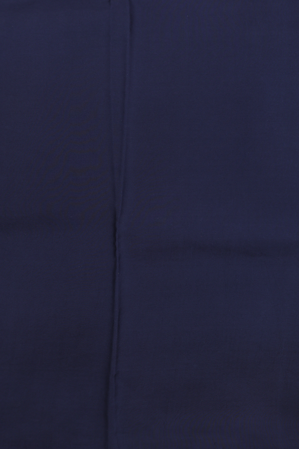 Printed Silk Saree In Blue With Allover Design