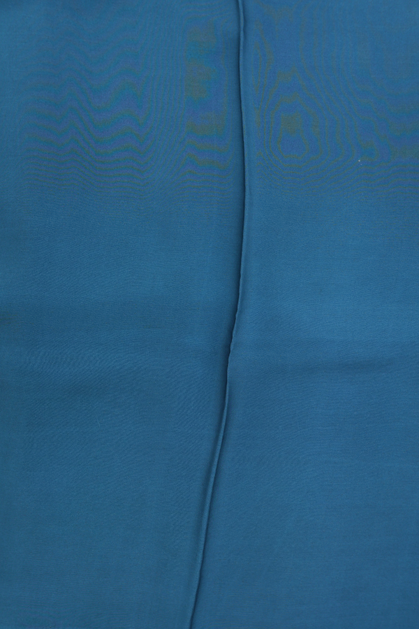 Printed Silk Saree In Blue With Floral Design