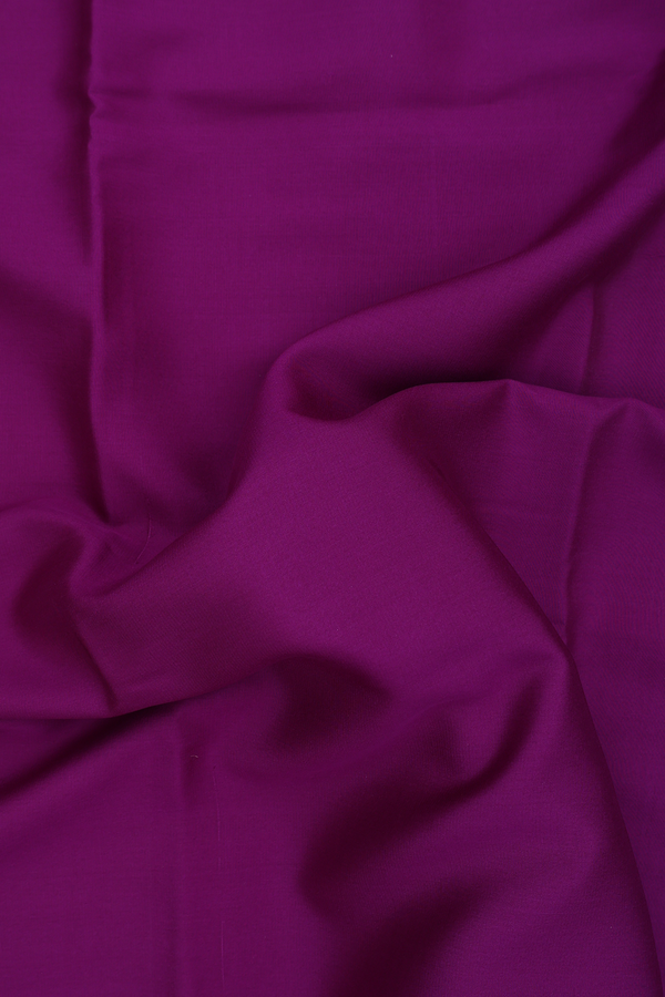Mysore Silk Saree In Plain Deep Purple With Floral Border