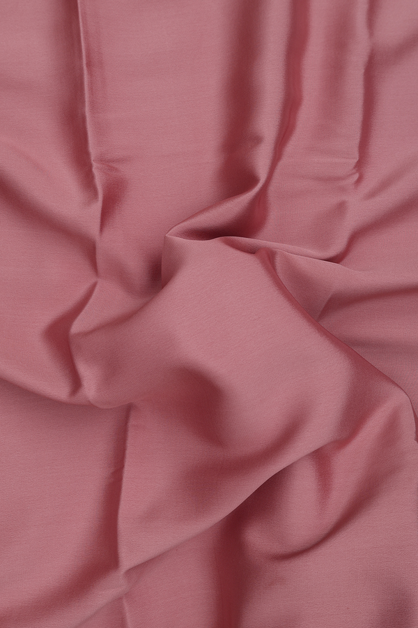 Mysore Silk Saree In Plain Rose Brown With Zari Border