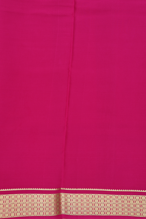 Mysore Silk Saree In Magenta With Zari Border