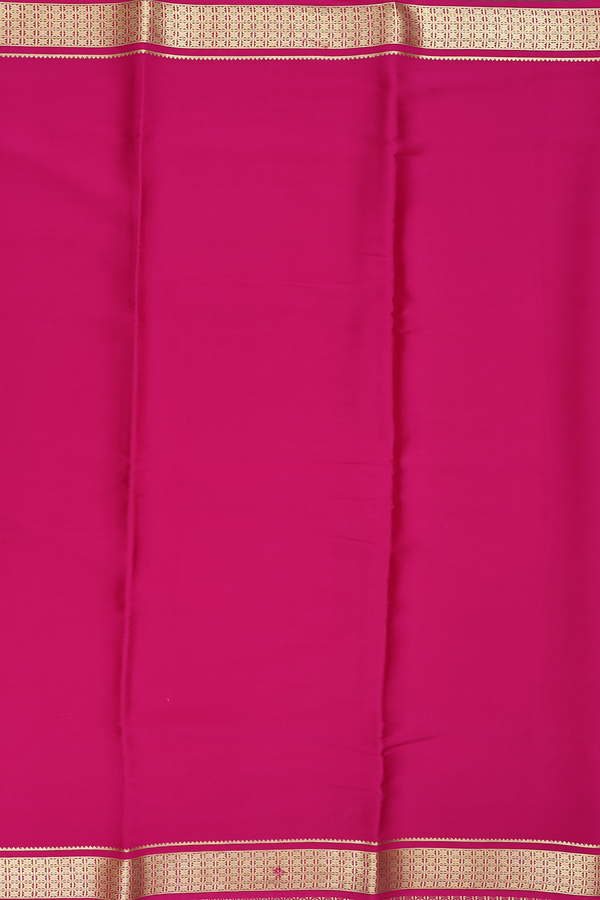 Mysore Silk Saree In Magenta With Zari Border