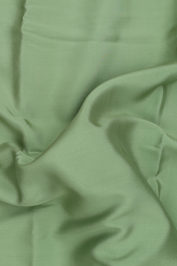 Mysore Silk Saree In Sage Green With Paisley Border