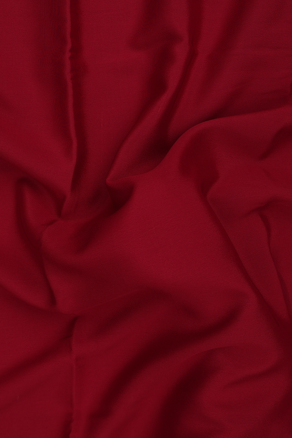 Mysore Silk Saree In Burgundy Red With Paisley Border