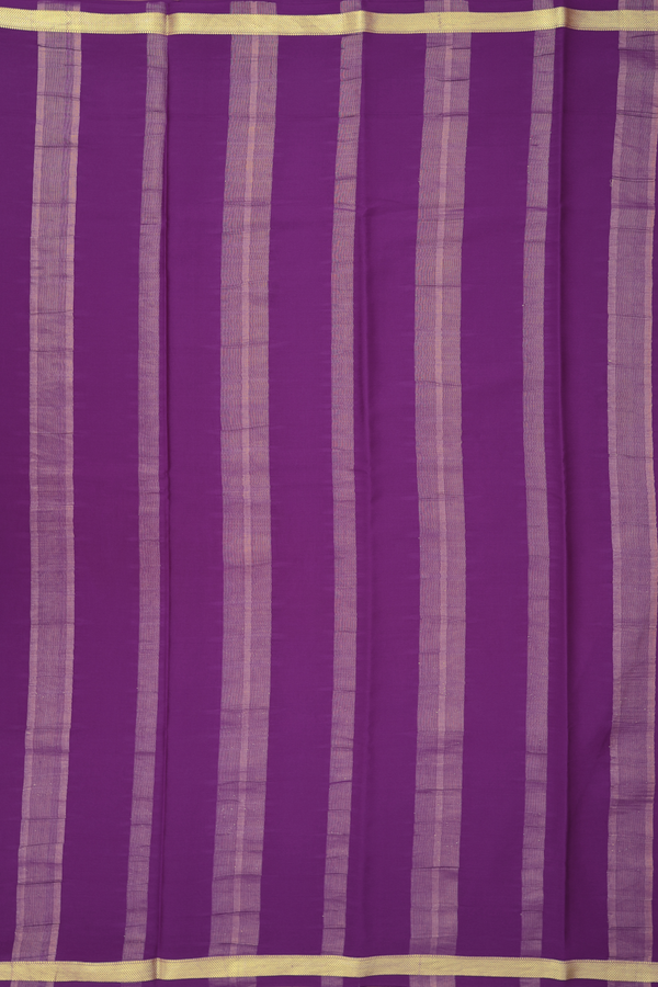 Mysore Silk Saree In Purple With Zari Border