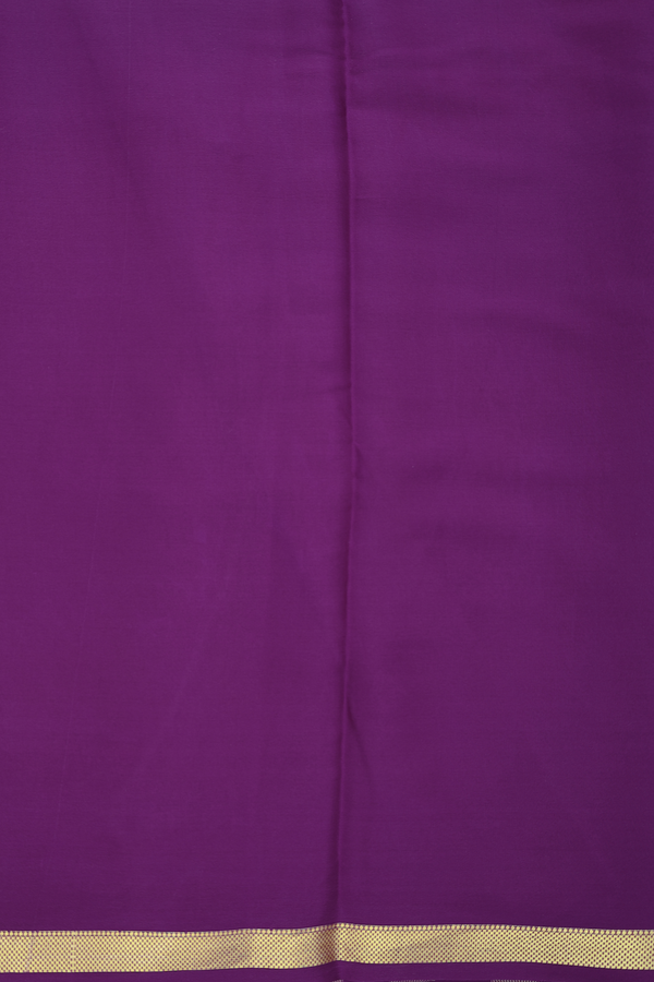 Mysore Silk Saree In Purple With Zari Border