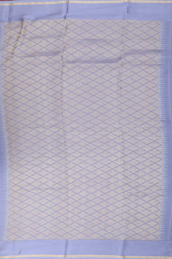 Mysore Silk Saree In Grey With Stripes Design