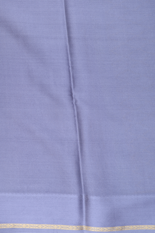 Mysore Silk Saree In Grey With Stripes Design
