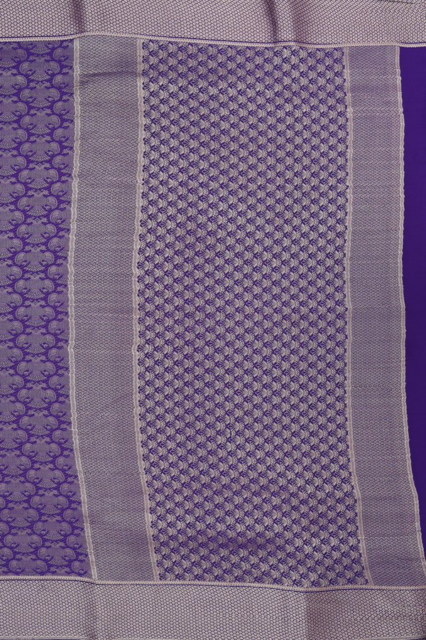 Mysore Silk Saree In Purple With Iruthalai Pakshi Design