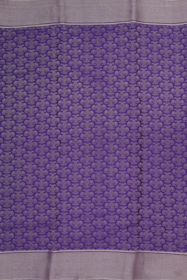 Mysore Silk Saree In Purple With Iruthalai Pakshi Design