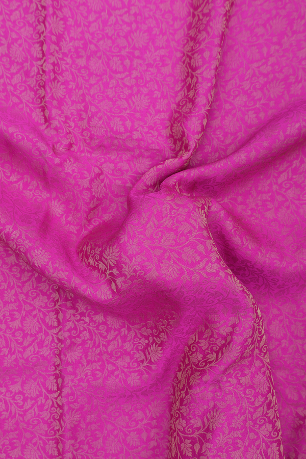 Mysore Silk Saree In Orchid Purple With Floral Design