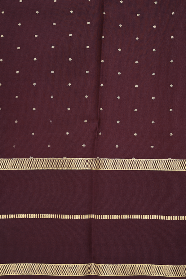Mysore Silk Saree In Crimson Red With Contrast Border
