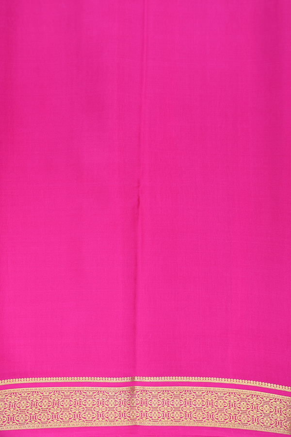 Mysore Silk Saree In Dark Pink With Checks Design