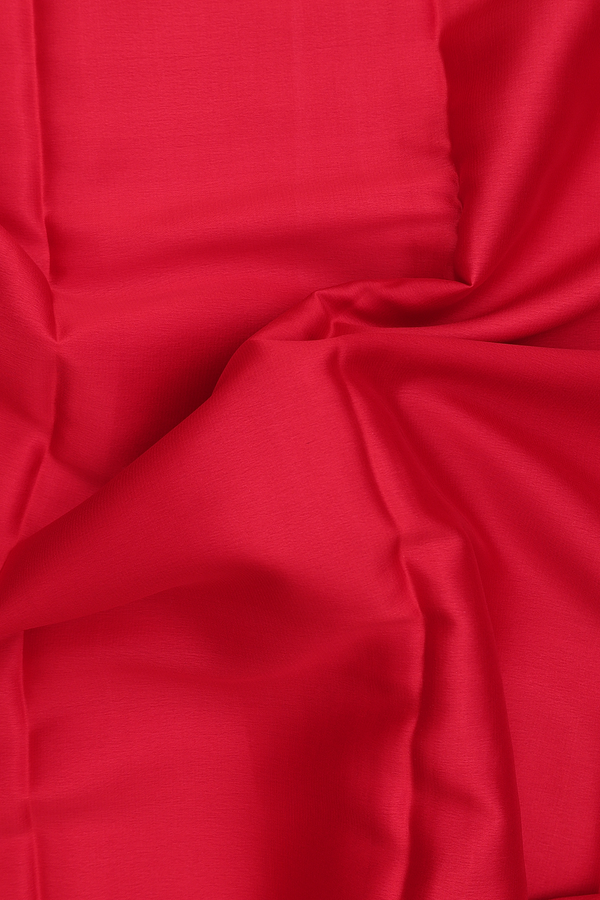 Mysore Silk Saree In Chilli Red With Zari Border