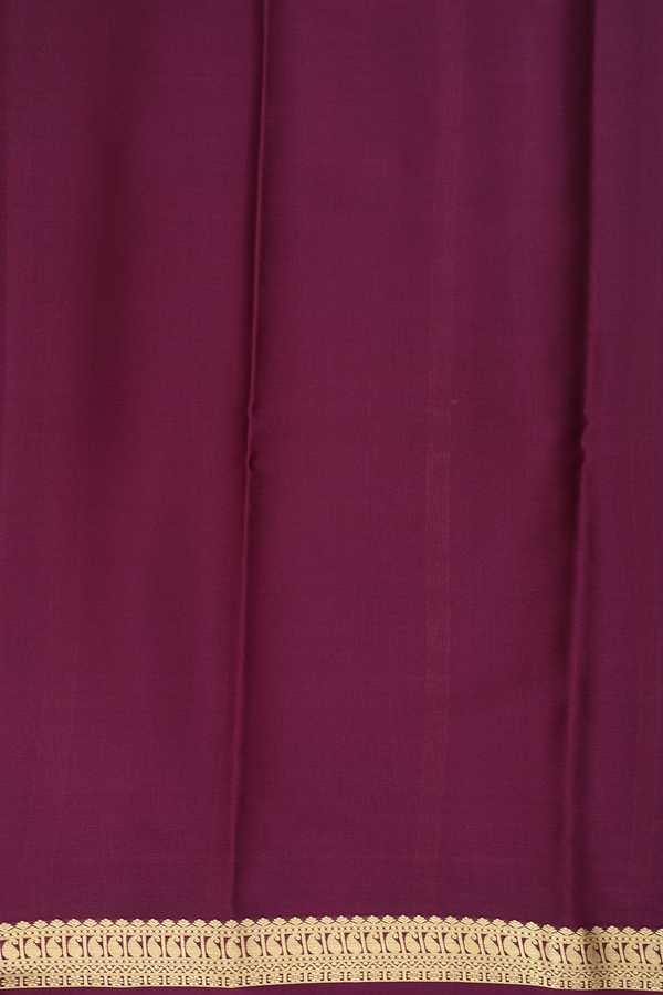 Mysore Silk Saree In Cream Color With Contrast Border