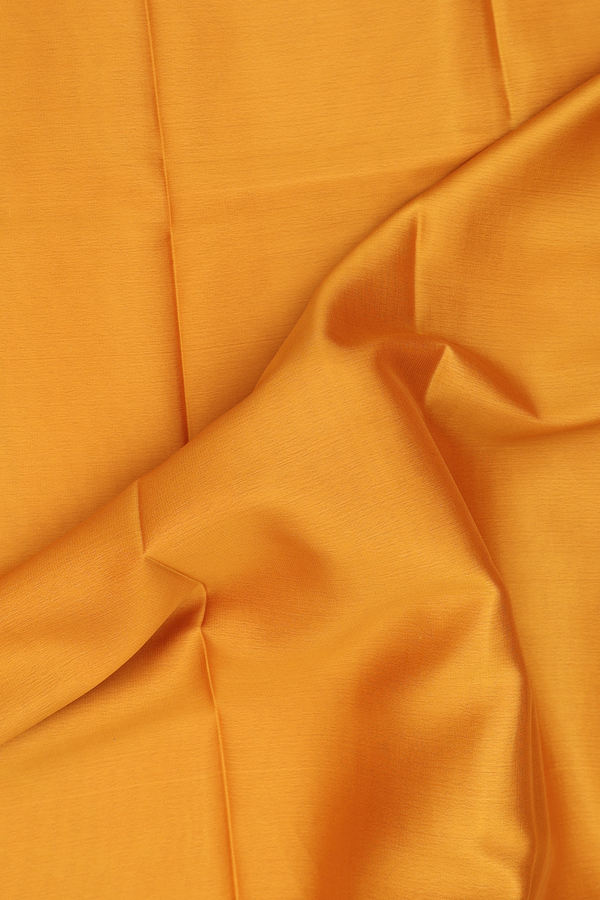 Mysore Silk Saree In Honey Orange With Contrast Border