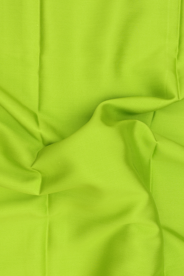 Mysore Silk Saree In Lime Green With Contrast Border