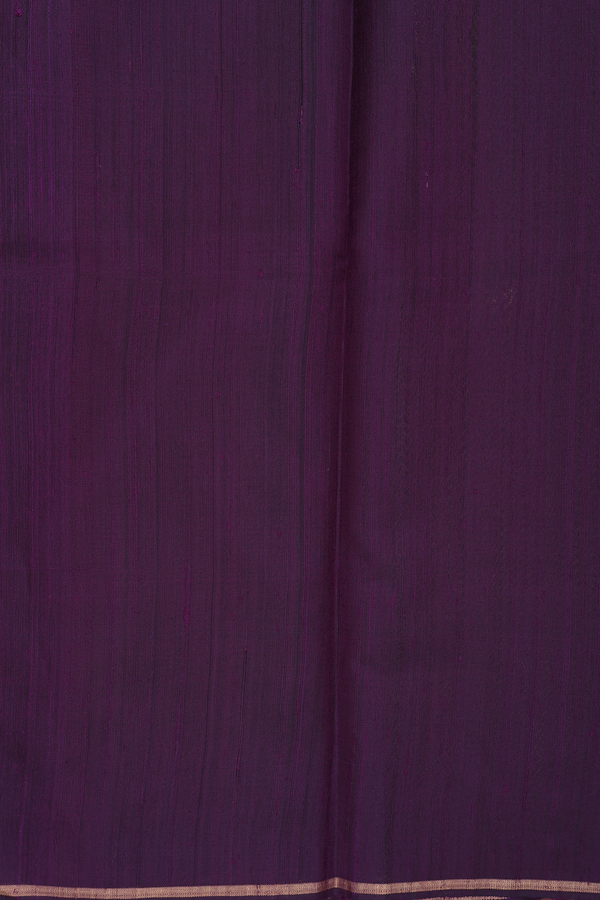 Jute Saree In Purple With Floral Buttas