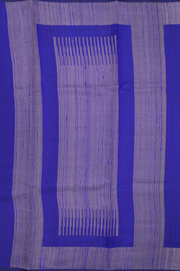 Jute Saree In Indigo Blue With Allover Buttas