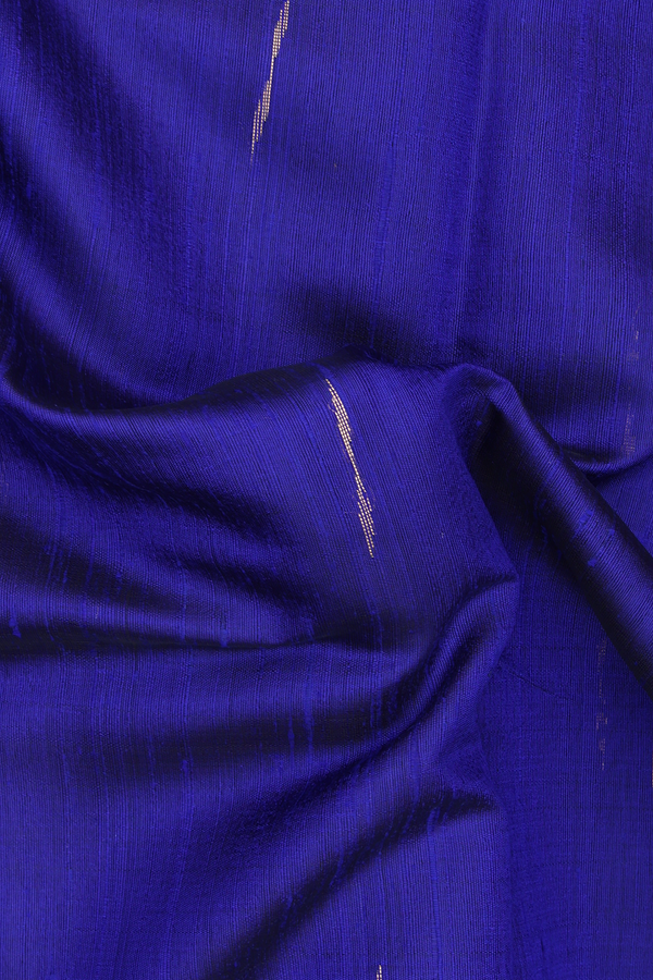 Jute Saree In Indigo Blue With Allover Buttas
