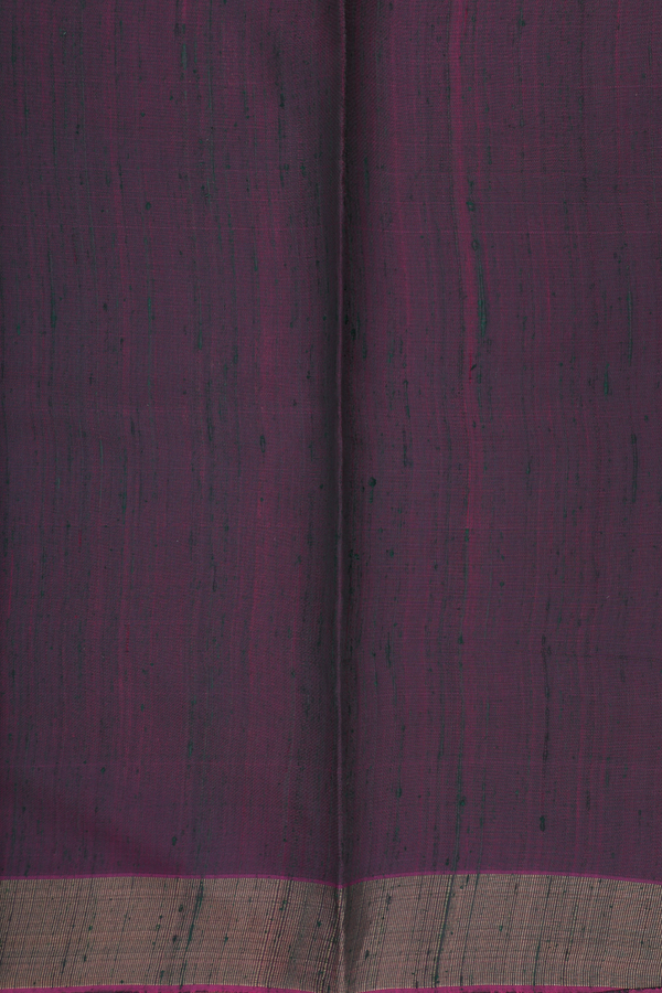 Jute Saree In Rani Pink With Tree Buttas