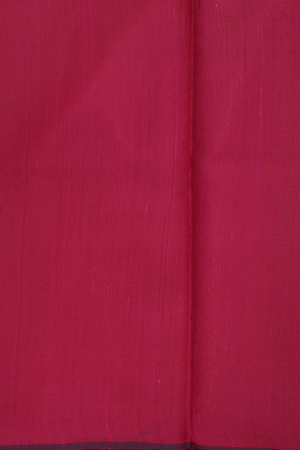 Jute Saree In Berry Pink With Zari Motifs