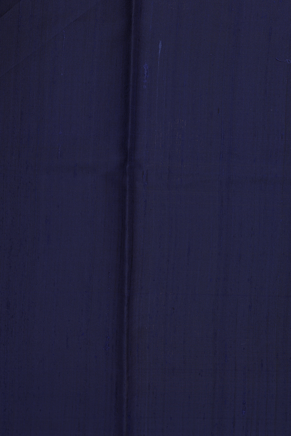 Jute Saree In Navy Blue With Zari Motifs