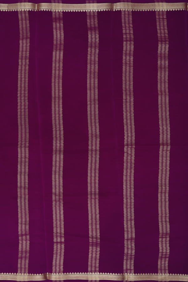 Mysore Silk Saree In Punch Pink With Contrast Border